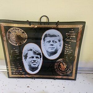 John F. Kennedy & Robert F. Kennedy Decorative Trinket Plate/Ash tray